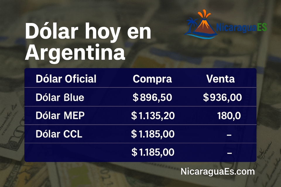 dólar hoy Argentina, precio del dólar blue hoy, dólar oficial hoy Argentina, cotización dólar MEP, dólar CCL 2025, tipo de cambio Argentina hoy, dólar paralelo hoy, dólar Banco Nación hoy