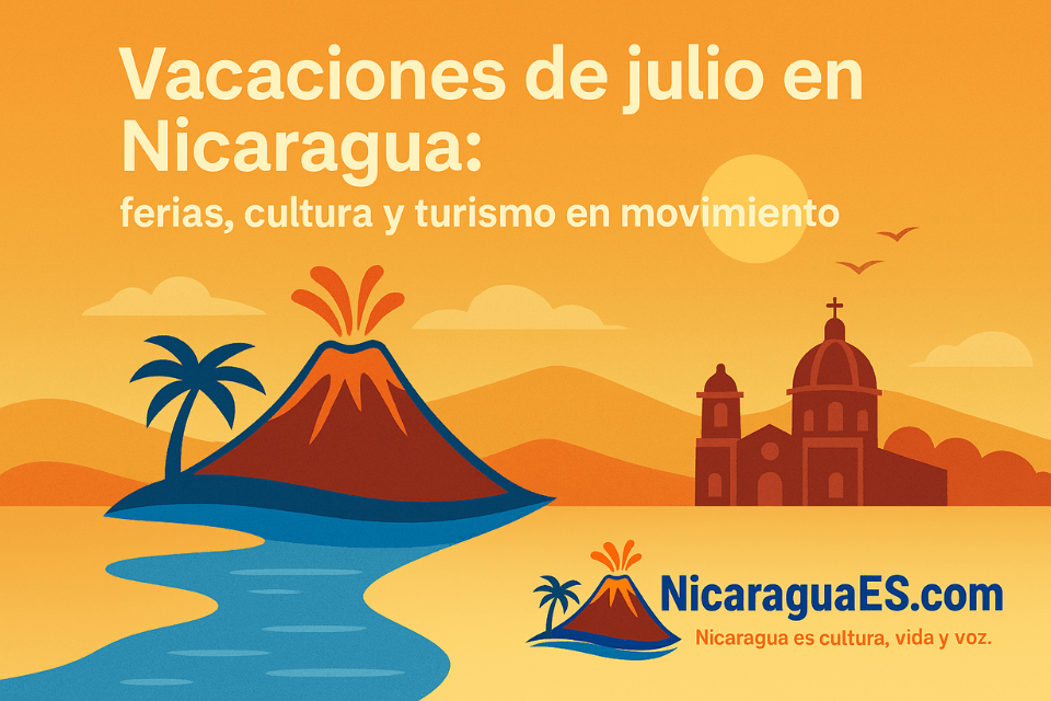 vacaciones de julio Nicaragua, eventos culturales Nicaragua 2025, INTUR turismo 2025, feria sabores de mi tierra, festival folclórico Masaya, caminata patrimonial León, turismo interno Nicaragua
