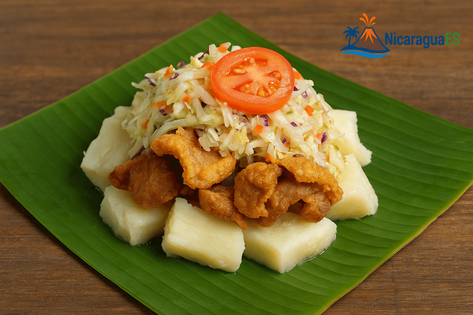 vigorón, gastronomía nicaragüense, comida típica de Nicaragua, vigorón Granada, platos típicos de Nicaragua, yuca con chicharrón, cultura culinaria nica