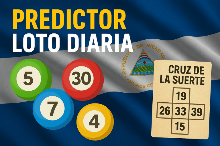 Predictor de Loto Diaria con números calientes y cruz de la suerte