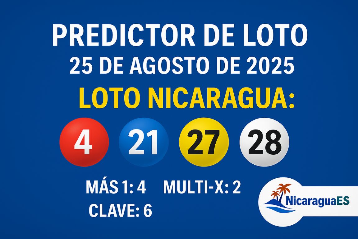 predictor de loto, loto nicaragua, números de la suerte hoy, resultados loto diaria, predicciones loto nicaragua, cruz de la suerte loto, loto hoy nicaragua, predictor de loto 25 agosto 2025, loto juega 3, loto tradicional nicaragua, pronosticador de loto, números recomendados loto, loto diaria predicciones, cómo ganar en la loto, números probables loto hoy, loto nicaragua resultados en vivo, pirámide de la suerte loto, multi-x loto nicaragua, números clave loto, predicciones gratis loto