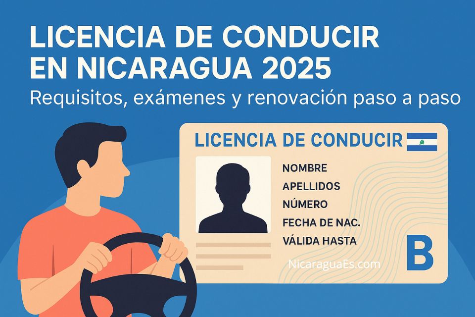 licencia de conducir en nicaragua, requisitos licencia de conducir nicaragua, examen licencia de conducir nicaragua, renovación licencia de conducir nicaragua, cómo sacar licencia de conducir en nicaragua, trámite licencia de conducir nicaragua 2025, pasos para licencia de conducir nicaragua
