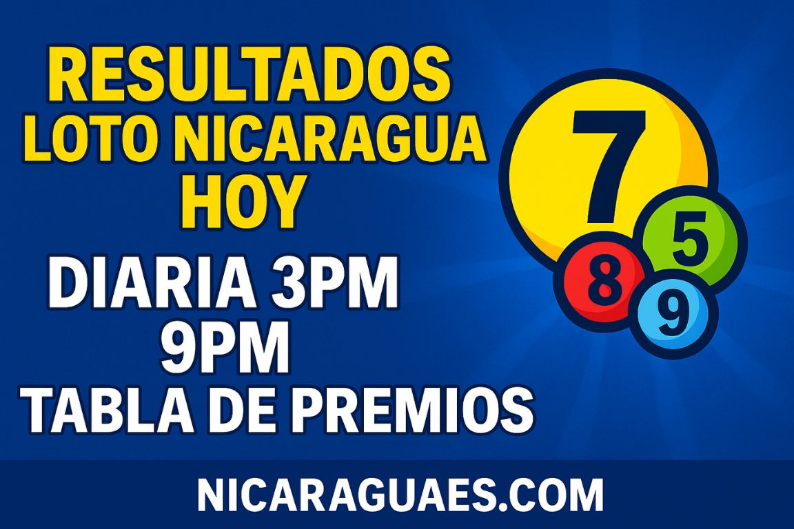 loto nicaragua hoy diaria 3pm, 9pm y tabla de premios