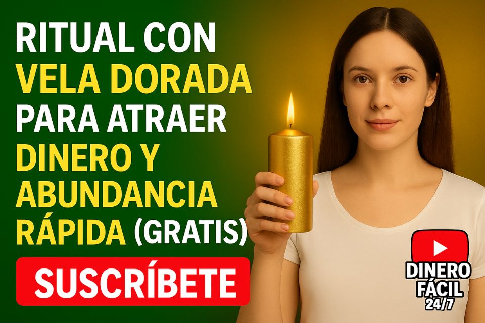 ritual con vela dorada