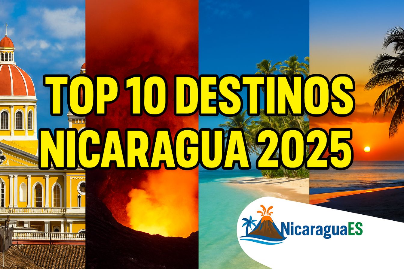 top 10 destinos turísticos en nicaragua 2025