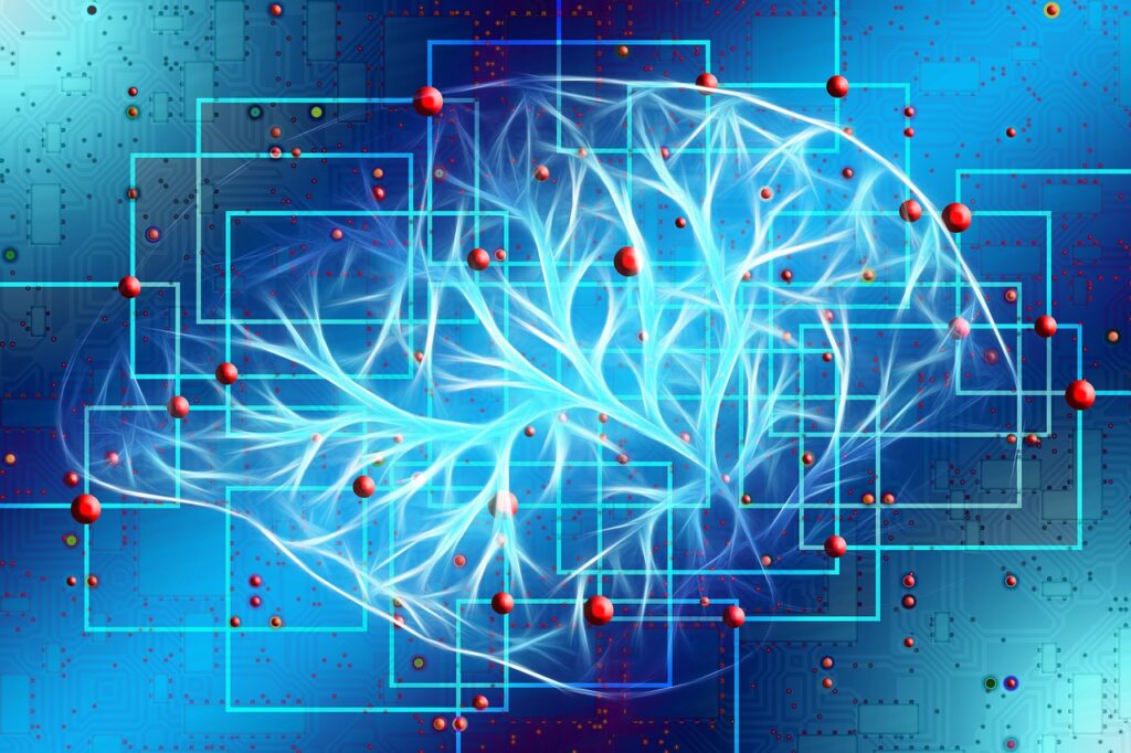 Ilustración de inteligencia artificial y tecnología aplicada a la computación