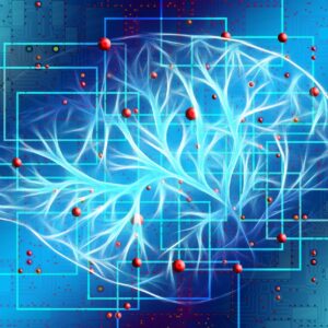 Ilustración de inteligencia artificial y tecnología aplicada a la computación
