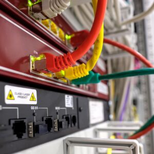 Cable de red conectado a un router