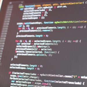 Código de programación en una pantalla de computadora